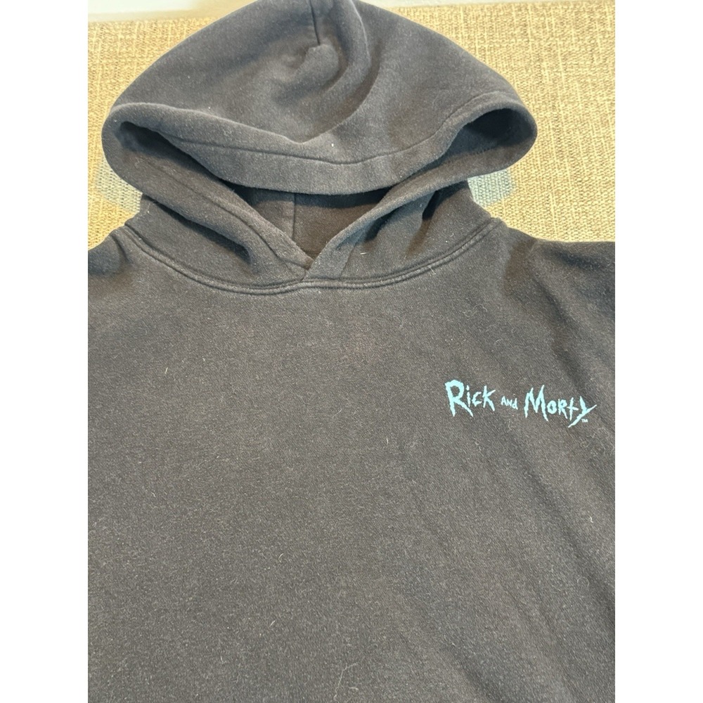 Rick And Morty  Virtual‎ Reality Black Hoodie Size Large Pullover With Pocket - Picture 11 of 16